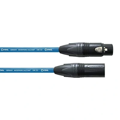 Image de CORDIAL CABLES Câble micro XLR 10 m bleu CÂBLES MICROPHONE Select Symétrique Standard
