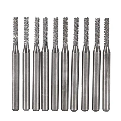 Image de 10pcs 2mm Fraise en Bout,en Métal Carbure Fraises Bout Carbide End Mill Cutter Outil de Gravure Bits Sculptant Foret Bit SMT/CNC/PCB