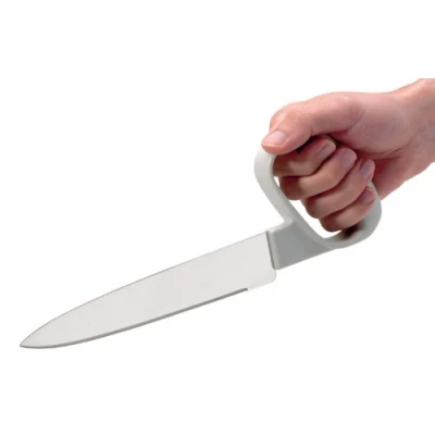 Image de Homecraft, couteau de chef Reflex avec poignée profilée et fermée, aide cuisine, sécurisée pour la préparation repas, personnes âgées ou une faible préhension