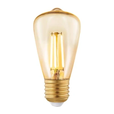 Image de Eglo Ampoule LED E27 à intensité variable avec interrupteur 3,5 W Amber vintage Blanc chaud 2200 K Edison ST48 Diamètre : 4,8 cm
