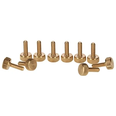 Image de Precisiongeek Moleté Pouce Vis Laiton M4 x 10mm Lot de 10