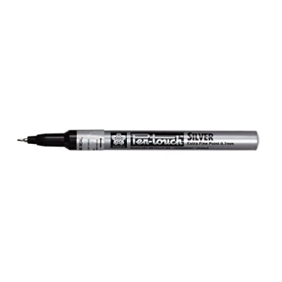 Image de Pen Touch Extra Fine Marker, Paint Ink, Silver, 0.02 x 4.9 1.9 cm