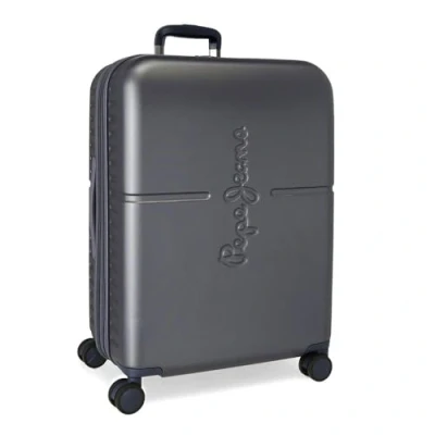 Image de Pepe Jeans Highlight Valise moyenne bleue 48 x 70 28 cm rigide ABS fermeture TSA intégrée 79 L 4,32 kg 4 roulettes doubles extensibles