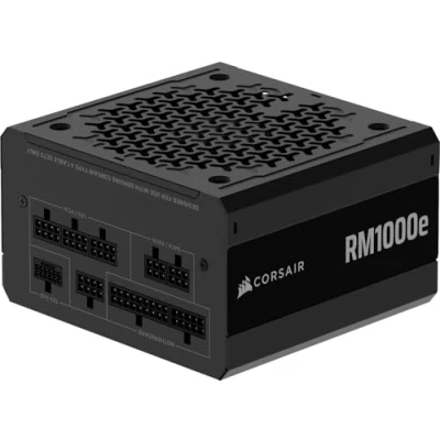 Image de CORSAIR RM1000e (2025) Alimentation ATX entièrement modulaire et silencieuse avec câble 12V 2x6 Compatible 3.1 PCIe 5.1, efficacité Cybenetics Gold, condensateurs évalués à 105C Noir