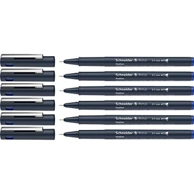 Image de Schneider Pictus Lot de 6 feutres fins (épaisseur trait 0,1 mm) Bleu