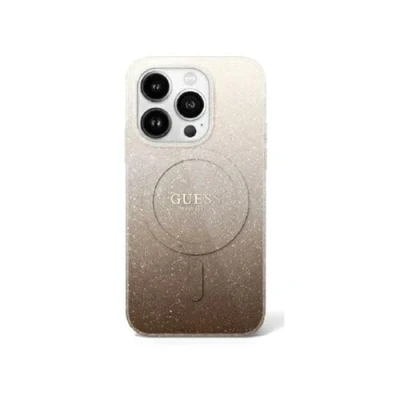 Image de Étui Guess pour iPhone 16 Pro 6.3 marron étui rigide IML Glitter Gradient MagSafe Neuf