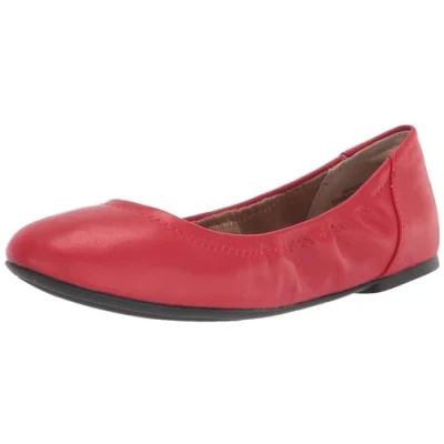 Image de Amazon Essentials Ballerines Belice Femme, Rouge Coquelicot Vif, 36.5 EU Large