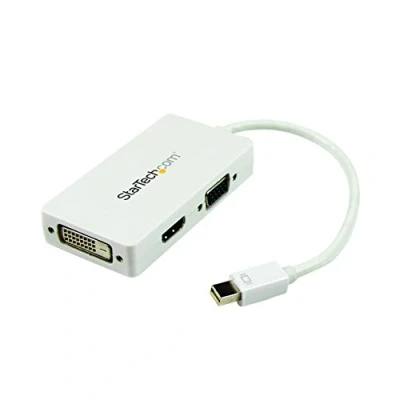 Image de Adaptateur Mini DisplayPort vers DVI / VGA HDMI de voyage DP Blanc MDP2VGDVHDW
