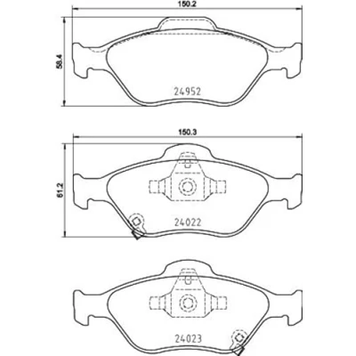 Image de HELLA 8DB 355 025 321 Jeu de plaquettes frein avec indicateur d&#039;usure TOYOTA: Yaris III 3/5 portes, Van