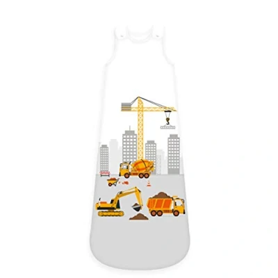 Image de Herding Baby Best Gigoteuse pour Bébé, Chantier, 110 cm, Fermeture Éclair Latérale et Boutons Pression, Blanc