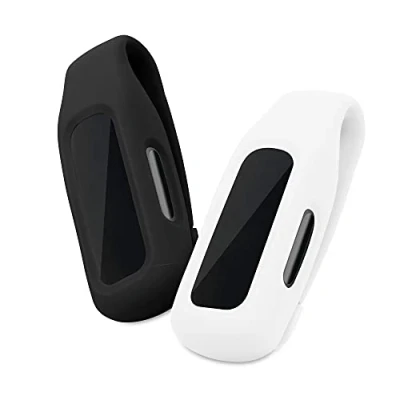 Image de kwmobile 2X Clip Compatible avec Fitbit Inspire 3 / 2 Ace Support de Rechange pour Fitness Tracker Noir Blanc Non Inclus