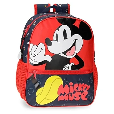 Image de Disney Mickey Mouse Fashion Sac à dos scolaire adaptable chariot Multicolore 27 x 33 11 cm Microfibre 9,8 L, multicolore, au