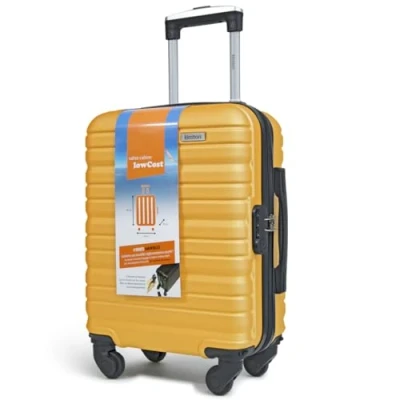 Image de KINSTON Valise Cabine pour EasyJet 4 Roues Détachables Taille LowCost Bagage à Main Léger et Durable, Pivotantes Amovibles Démontable Jaune