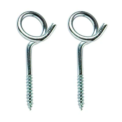 Image de fiXte lot de 2 crochets à visser en forme queue cochon, noir japonais ou zinc,