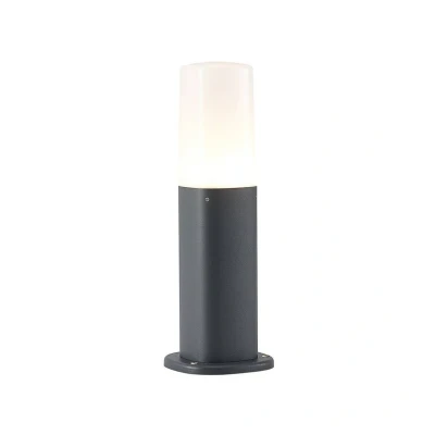 Image de Lucande luminaire extérieur Obbie à intensité variable (Moderne) en Noir Aluminium (1 lampe,à E14), borne lumineuse, pour socle