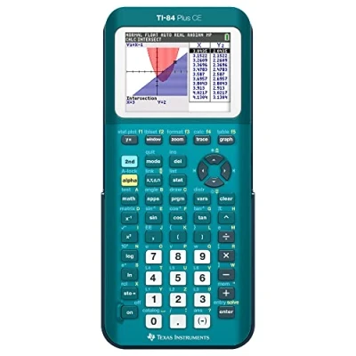 Image de Texas Instruments TI 84 Plus CE Color Graphing Calculator, Teal (Metallic)
