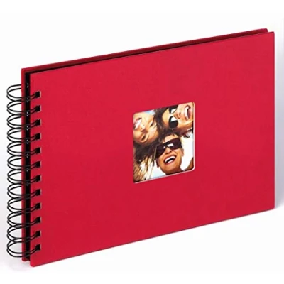 Image de walther design album photo rouge 23 x 17 cm spirale avec découpe de couverture, Fun SA 109 R