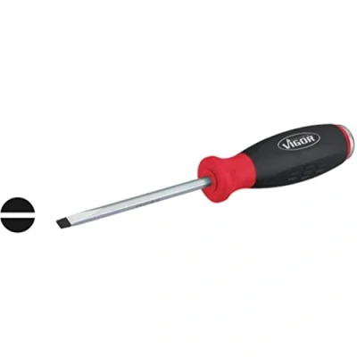 Image de Vigor Tournevis plat avec capuchon de frappe pour profil, 1 pièce, V3598