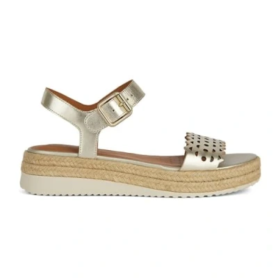 Image de Geox D Eolie 36 Espadrilles, Femme, Taille: 39.5, Oro Cuir