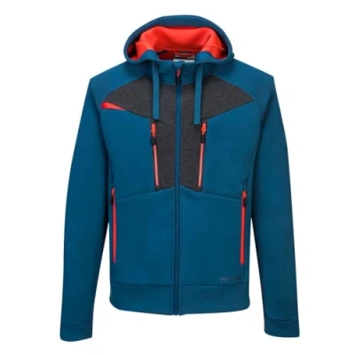 Image de Portwest Sweat à capuche zippé DX4, Couleur: Bleu Metro, Taille: S, DX472MBRS