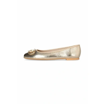 Image de LIU JO Effect Flats Ballerines, Femme, Taille: 36, Gold coloured cuir et imitation de