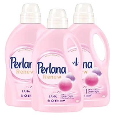 Image de Perlana Renew Lot de 3 flacons 1,44L en laine et soin délicat des fibres