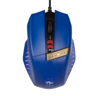 Image de Konix FFF Souris Gaming Filaire pour PC Indicateur LED DPI Bouton Changement de fenêtre Connexion USB Câble 1,8 m Bleu