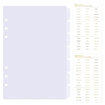 Image de DY.2ten 7 feuilles Transparent Intercalaires A5 Plastique,Pour Classeur 6 Anneaux,Séparateurs Planificateur,Séparateur Onglet de Page d&#039;index pour le Carnet Notes(21cm x 14.2cm)