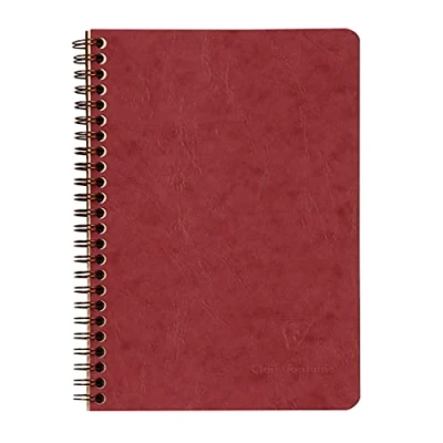 Image de Clairefontaine 785662C Collection Age Bag Un Carnet à Pochettes Rouge A5 14,8x21 cm 120 Pages Détachables Lignées + 3 Intercalaires avec Poches de Rangement Couverture Carte Lustrée Grain Cuir