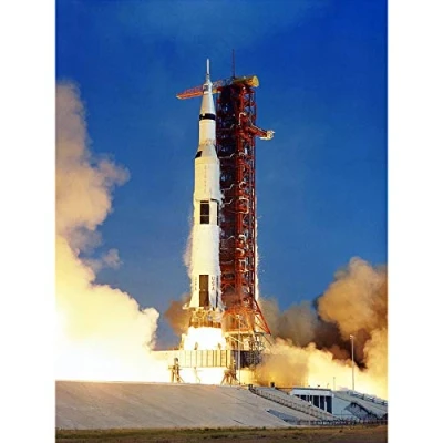 Image de Space NASA Apollo 11 Rocket Launch Lift Off Photo Extra Large XL Wall Art Poster Print Espace Fuse Photographier mur Impression d&#039;affiches