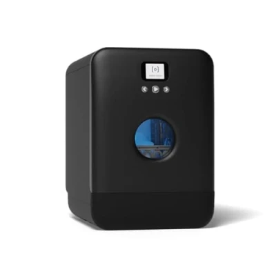 Image de DAAN TECH Bob Lave vaisselle Compact 3 Couverts Encastrable Pose Libre, Avec Réservoir, Portable Séchage Naturel Assiette 29 cm Label Origine France Garantie, Eco Conçu (Black)