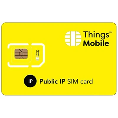 Image de Carte SIM avec IP Public Things Mobile Couverture Mondiale, réseau Multi opérateur GSM/2G/3G/4G LTE, sans coûts Fixes, échéance des tarifs compétitifs. 10 de crédit Inclus
