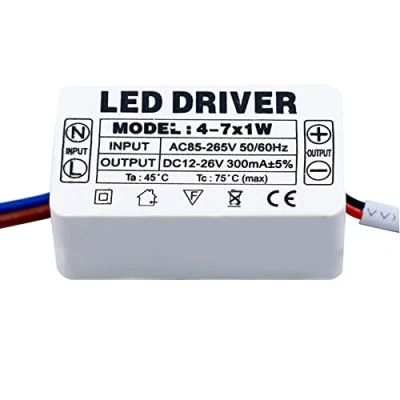 Image de YSSMAO Driver LED 300MA 1 3W 4 7W 8 12W 18 25W Adapter l&#039;unité d&#039;adaptation AC85 265V Flair Le CONDUCTEUR DE Transformers pour LEDs,7w