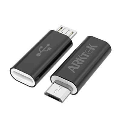 Image de ARKTEK Adaptateur Micro USB vers C (Confezione da 2), Chargement et Synchronisation pour Galaxy S7 / Edge, LG G4, Nexus 5/6, P Smart Y6, Appareil Photo
