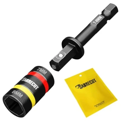 Image de SabreCut SCDIN7 8 Tournevis double taille 7 mm et 60 de long réversible 2 en 1 facile à nettoyer pour perceuses visseuses percussion