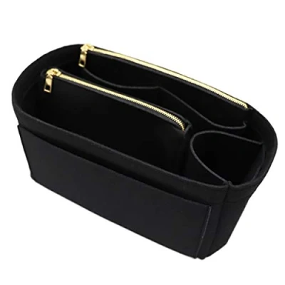 Image de LEXSION Organiseur de sac à main en feutre avec fermeture éclair pour fourre tout Speedy Neverful PM MM, 2 noir, fin taille L