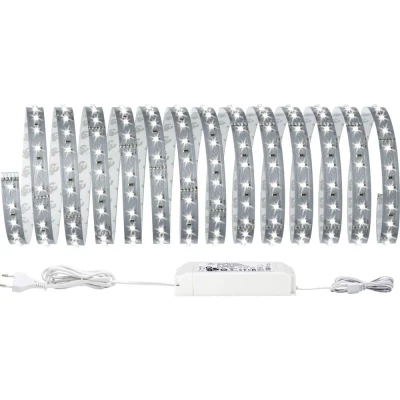 Image de Paulmann 70605 Function MaxLED 500 Kit de base LED bande 5m, 6500K lumière du jour, 28W, 230/24V, 60VA argent
