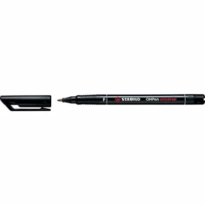 Image de STABILO Lot de 5 Feutres pour Transparent OHPen Permanent pointe fine Noir