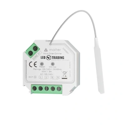 Image de variateur d&#039;intensité encastré 1 canal Pour 230 V max. 200 W LED avec interrupteur coupure de phase lampes, transformateurs et lampes à intensité variable (actionneur
