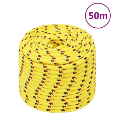 Image de 152618 vidaXL Corde de bateau Jaune 12 mm 50 m Polypropylène