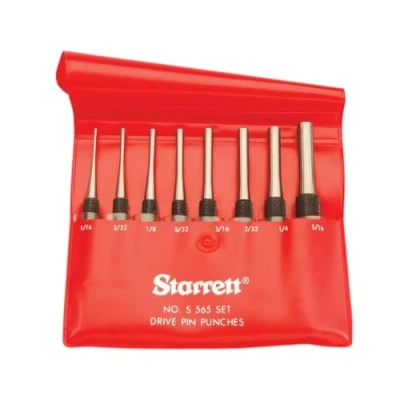 Image de Starrett S565PC Cotter broches Drive 8 pièces comprend 1 x Référence de l&#039;article 565 A/B/C/D/E/F/G/H dans un étui en plastique