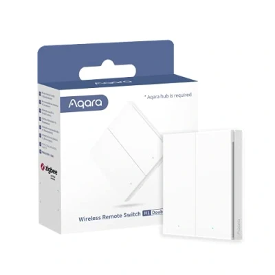 Image de AQARA Interrupteur sans Fil H1, Nécessite HUB, Zigbee 3.0, Télécommande Configurable à 7 Fonctions Installation pour Domestiques Intelligents, Compatible avec Apple HomeKit, IFTTT