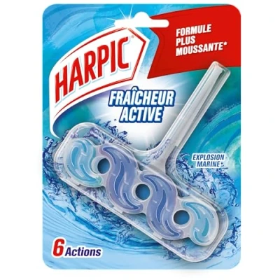 Image de Harpic Blocs WC Nettoyant Active Fresh Explosion Marine OCEAN PACIFIQUE 4 semaines de fraicheur 1 unité ( Lot )