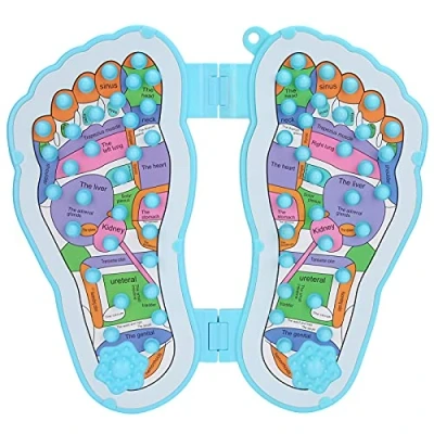 Image de Tapis de Massage des Pieds, D&#039;acupression en Forme Pied Pierre Marche Pieds Acupoint Masseur Plaque Conseil Soins Santé à Domicile