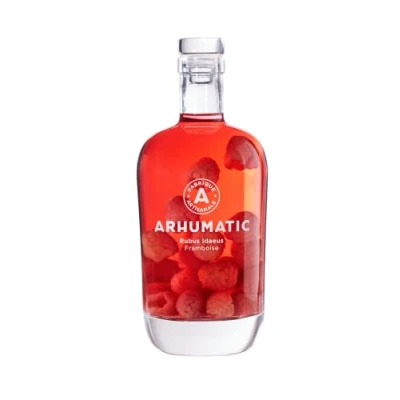 Image de ARHUMATIC Punch au Rhum Framboise (Rubeus Idaeus) 28% Alcool Origine : France A servir en digéstif ou apéritif Fabrication artisanale 70 cl