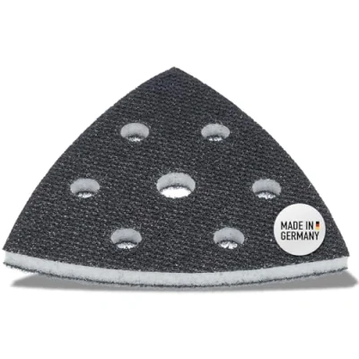 Image de DFS Tampon d&#039;interface 93 x mm pour plateau ponceuse triangulaire, Interface mousse souple, coussin delta (6 trous)