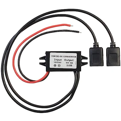 Image de Convertisseur DC/DC REVOLT 12/24 V vers 5 2 x USB A 15 W IP67