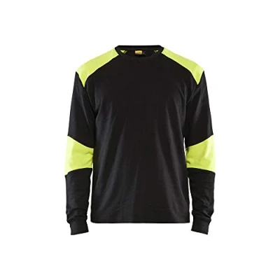 Image de Blaklader 34571761 T SHIRT À MANCHES LONGUES IGNIFUGÉ, Bleu marin/jaune, taille 4XL