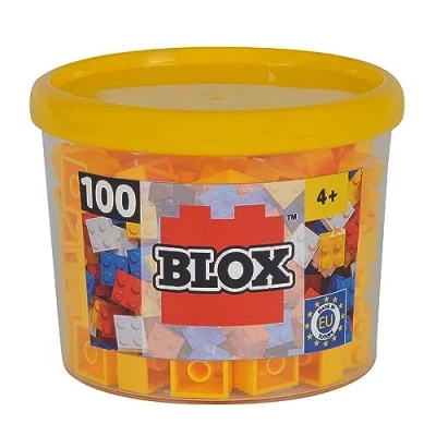 Image de Simba 104114110 Ensemble de Blocs Construction Blox 4 100 Pièces Jaune
