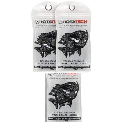 Image de Rotatech 3 Chaînes de tronçonneuse 35 cm Pas, 3/8&quot; LP 1.3mm 50 Maillons d&#039;Entraînement. Compatible avec Oregon, Einhell, Dolmar, Ryobi et plus